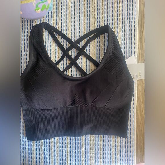 Z by Zella SEAMLESS CROSS BACK BRALETTE BLACK SMALL NWT - Picture 6 of 8